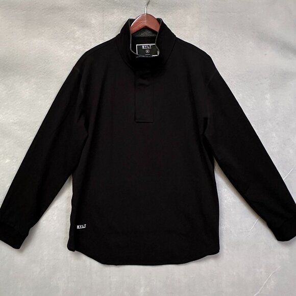 BYLT Jacket Mens XL Black Pullover Magnetic Performance Casual 1/4 Zip - Picture 1 of 13
